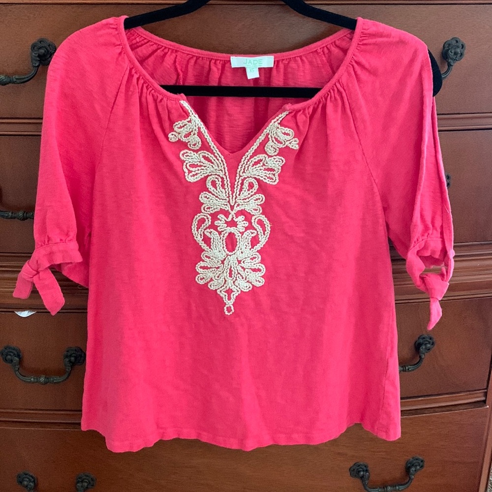 Pink Embroidered Blouse